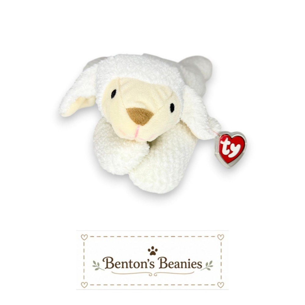 Baba the Sheep TY Pillow Pal | Cozy Flock Friend 🐑 | Mint Heart Tag ⭐